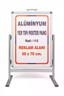 -Çift Taraflı-
Çerçeve: Alüminyum
Reklam Alanı: 50x70cm